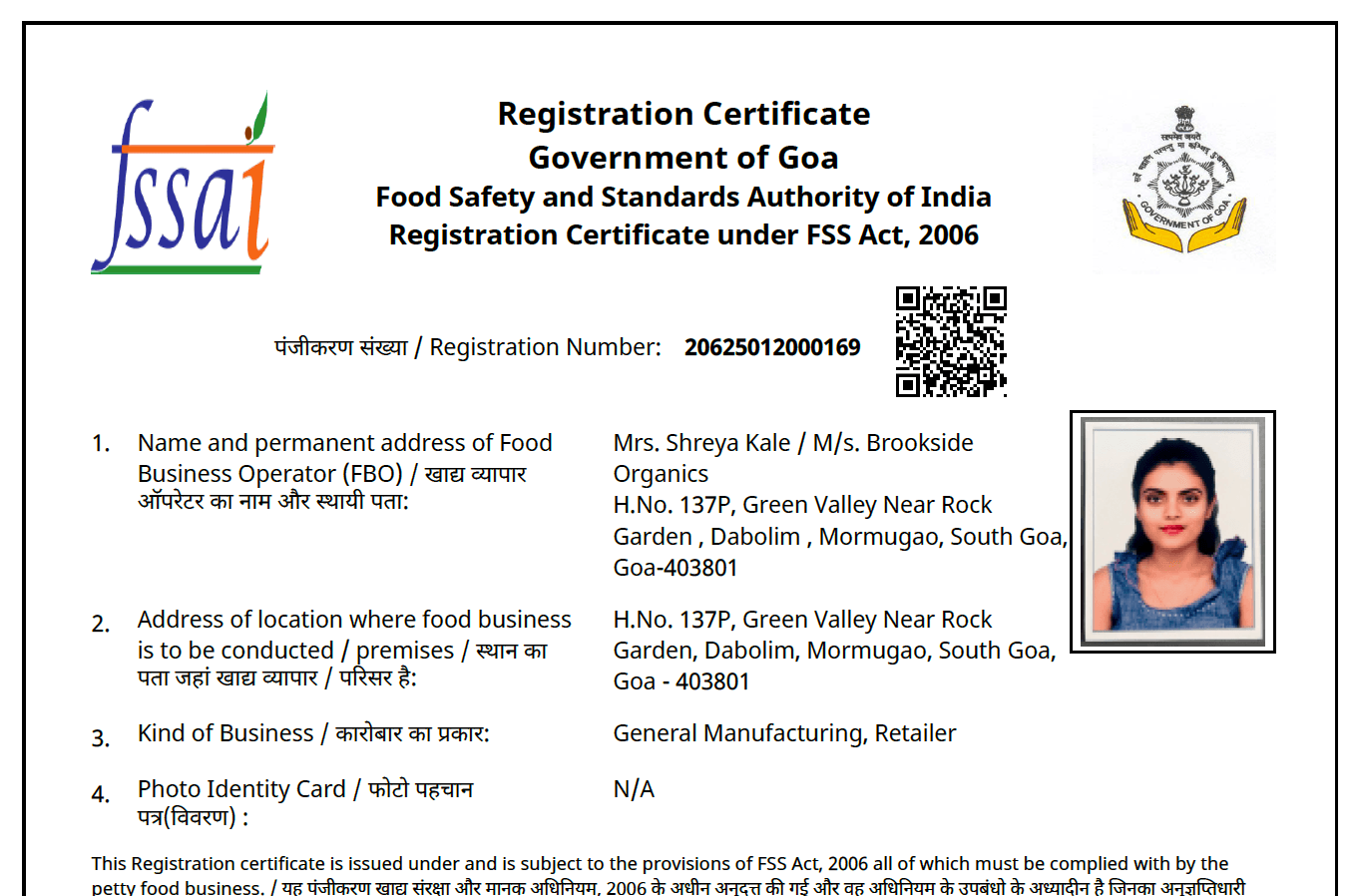 FSSAI Registered